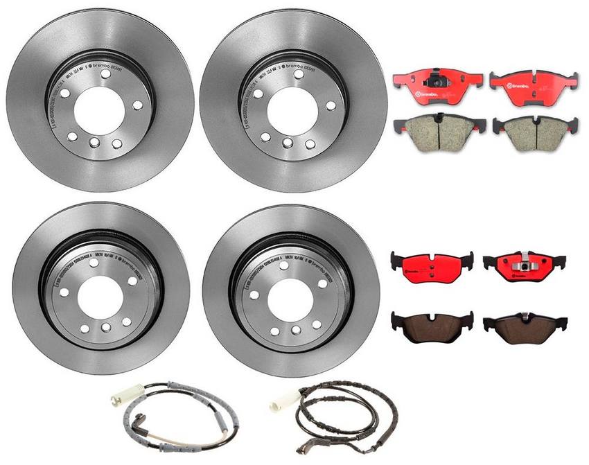 Brembo Brake Pads and Rotors Kit - Front and Rear (300mm/300mm) (Ceramic)